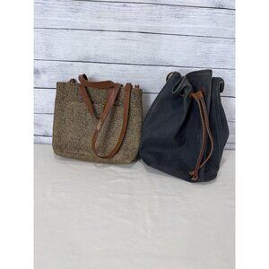 Madewell Textured Brown and Sleek Black Crossbody Bags